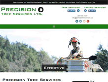 Tablet Screenshot of precisiontreeservices.ca